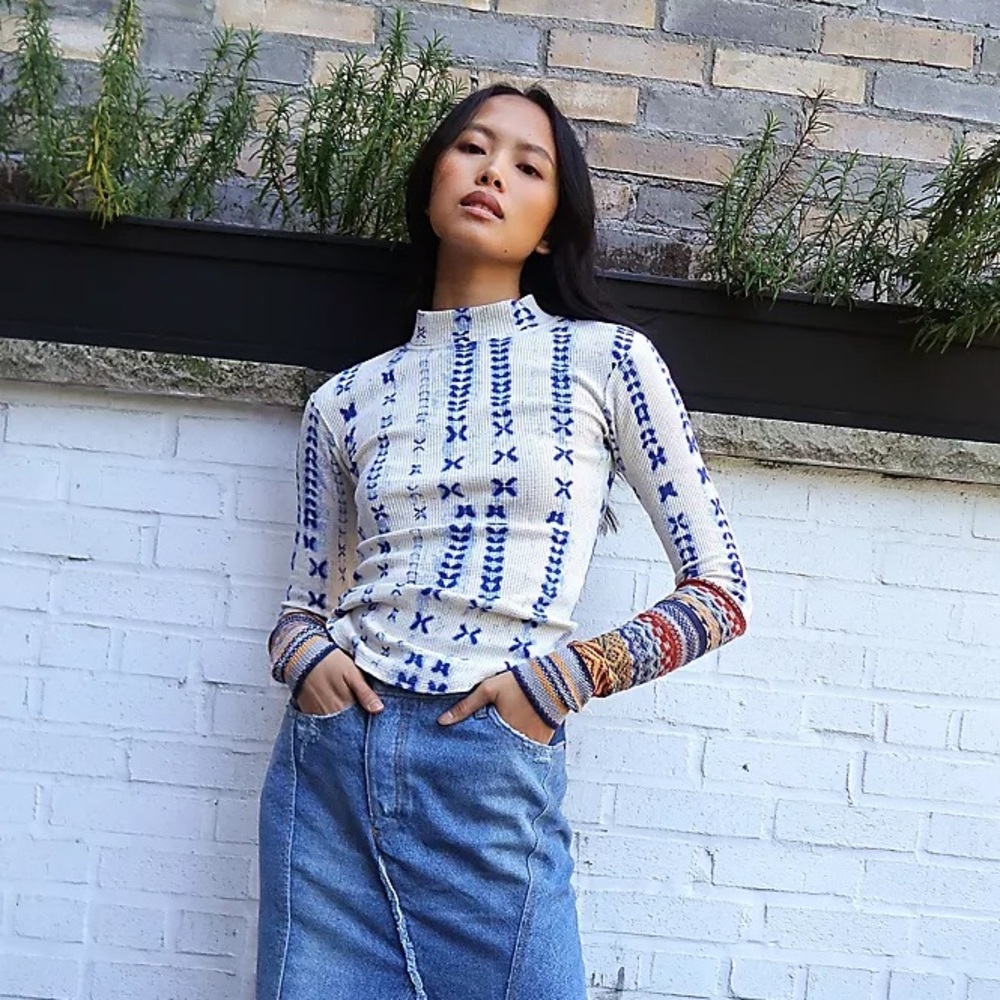 Free people Wonderful Swit Top Small White